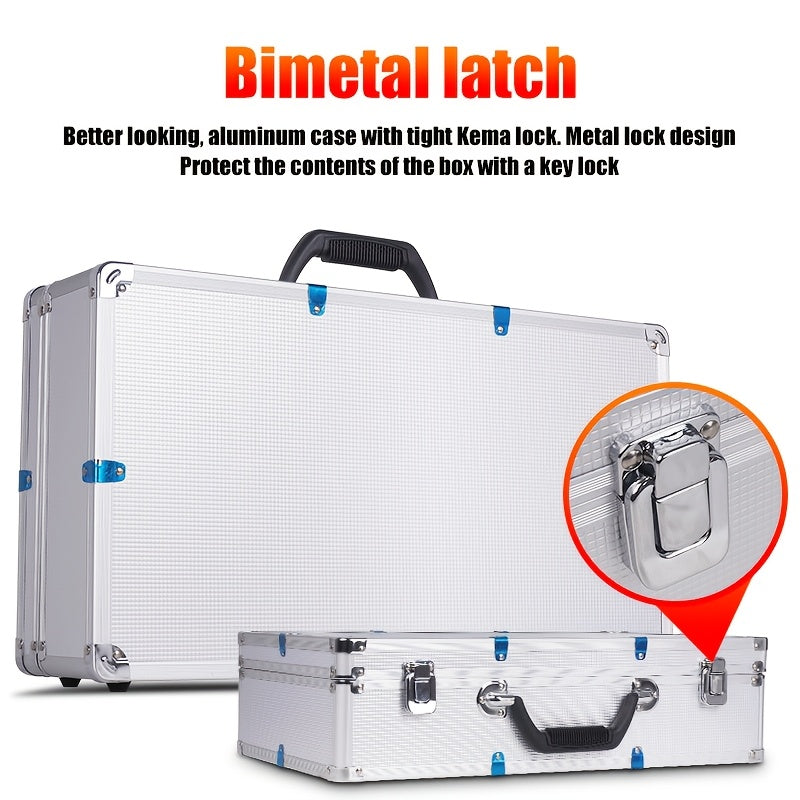 Estuche Protector de Carcasa Dura de Aleación de Aluminio Profesional NXG con Forro de Espuma - Cerradura de Seguridad, Gran Capacidad Adecuado para Micrófono, Cámara y Tarjeta de Sonido - Duradero y Portátil