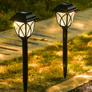 2-Pack Luces Solares para Caminos, Iluminación de Paisaje de Jardín de Plástico Enterrado, Luces Solares Plegables para Exteriores con Montaje Semi-Empotrado con Herrajes de Instalación, Batería de Níquel, Impermeable para Césped, Patio, Terraza, Pasarel