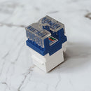 10 Piezas de Cables Ethernet RJ45 Cat6 180° - Macho a Macho Blindado, Alta Velocidad 10Gbps, Blanco y Azul, Sin Necesidad de Energía para Redes en Casa u Oficina, Mejora de Conectividad, Cableado Estructurado, Conexión Fiable, Diseño Compacto, Cobre de A