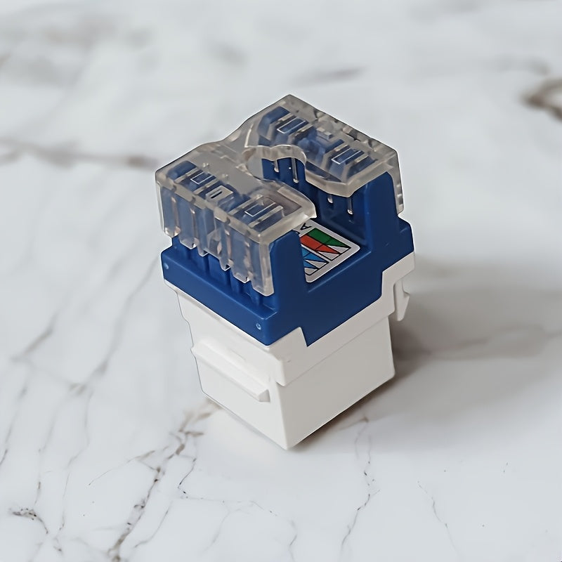 10 Piezas de Cables Ethernet RJ45 Cat6 180° - Macho a Macho Blindado, Alta Velocidad 10Gbps, Blanco y Azul, Sin Necesidad de Energía para Redes en Casa u Oficina, Mejora de Conectividad, Cableado Estructurado, Conexión Fiable, Diseño Compacto, Cobre de A