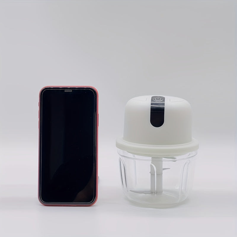 Picadora de ajo eléctrica inalámbrica USB de 350ML multifunción para picar ajo pequeño, picadora de ajo, picadora de pimienta, chile, nueces, molinillo de carne, procesador de alimentos / picadora de verduras, chile, carne, procesador de alimentos