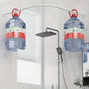 Juego de Cortinas de Baño con Barra Curva sin Agujeros, Juego de Barra para Cortina de Ducha, Barra Curva para Cortina de Baño, Cortina de Baño