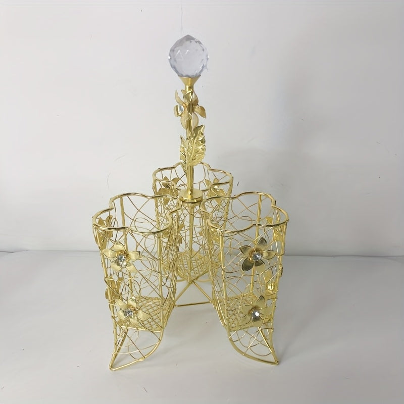 Un soporte de cocina de metal - un soporte para cuchillos, tenedores y palillos, un cajón de almacenamiento para cucharas y tenedores, un soporte de drenaje multifuncional para vajilla, adecuado para uso doméstico.
