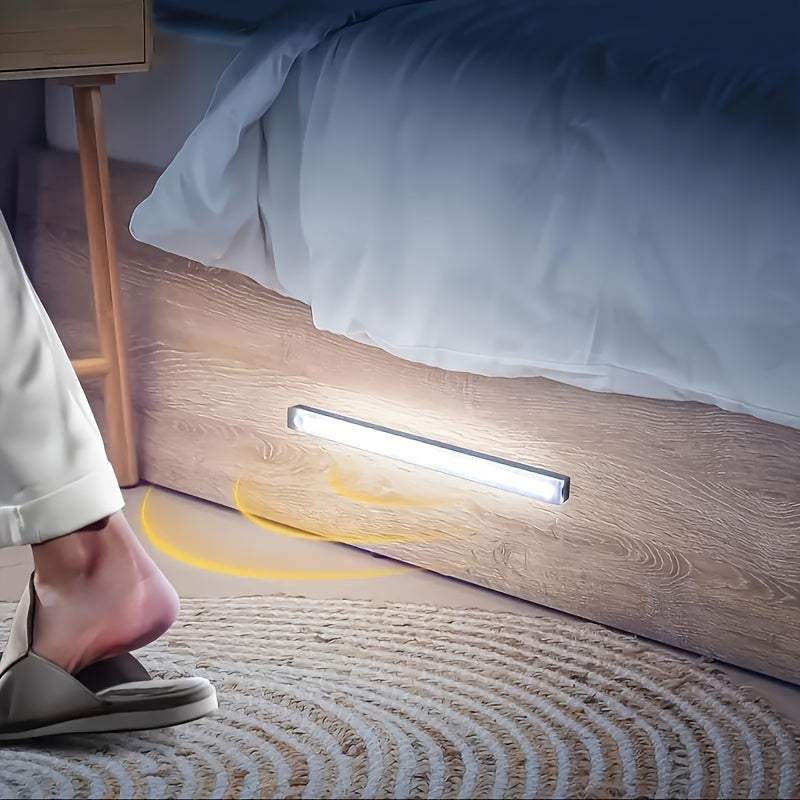 Luces LED con Control de Voz y Detección de Humanos, Patrón de Rayas Moderno, Instalación Independiente en el Techo, Iluminación Ajustable, Adorno de Metal Cepillado, Pantalla de Plástico, Batería de Litio Recargable, Carga USB, Adecuado para Dormitorio,