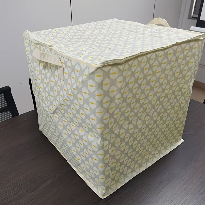 Caja de almacenamiento de gran capacidad extra grande - Organizador multifuncional de ropa de cama, ropa y lencería - Diseño portátil ligero con cierre de cremallera | Cubre edredones y sábanas | Estructura de tejido, ideal para uso en dormitorio y dormi