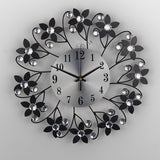 1 reloj de pared moderno minimalista con diseño floral - Gran patrón , números fáciles de leer, funciona con pilas (AA no incluidas) - para sala, dormitorio u oficina - decoración contemporánea, material duradero, ideal para diseñadores de interiores