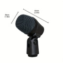 Tom Snare Evolution Micrófono Dinámico para Batería - Cardioid con Cable XLR/USB, Soporte Ajustable y Clip de Sujeción Seguro, Construcción Metálica Duradera para Grabación Profesional y Shows en Vivo -