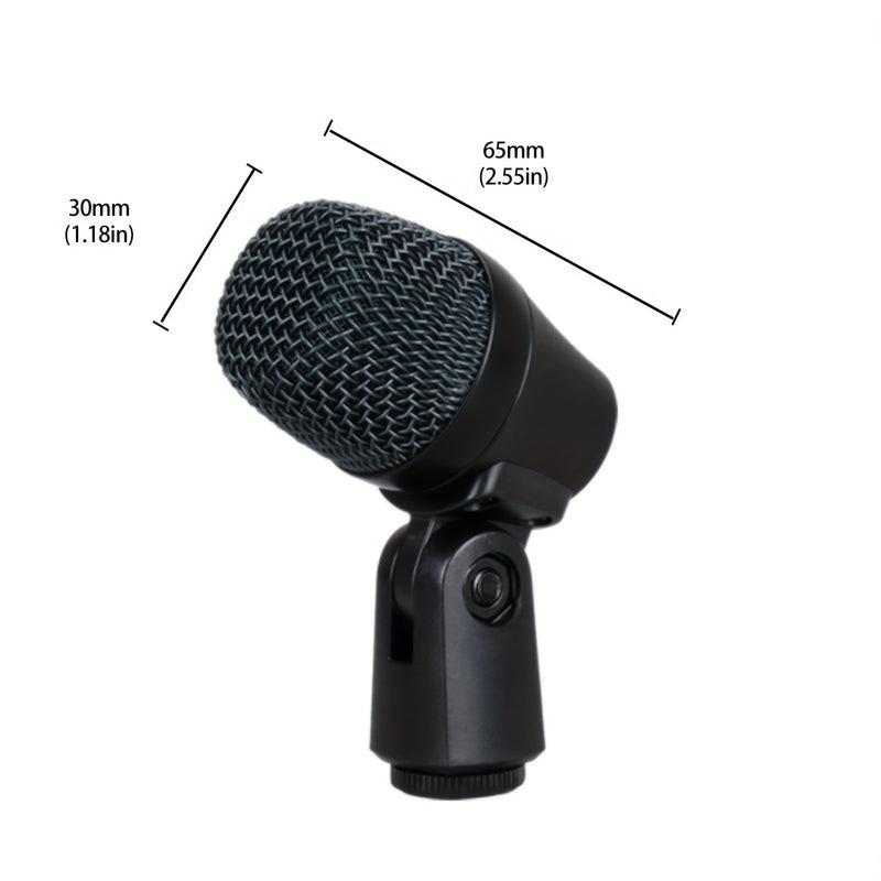 Tom Snare Evolution Micrófono Dinámico para Batería - Cardioid con Cable XLR/USB, Soporte Ajustable y Clip de Sujeción Seguro, Construcción Metálica Duradera para Grabación Profesional y Shows en Vivo -