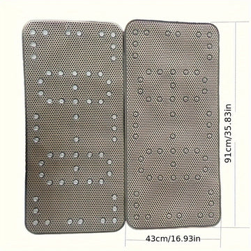 Tapete de baño antideslizante de PVC con ventosas para bañera y ducha - Cómodo tapete de bañera de espuma, fácil drenaje, diseño sin desbordamiento, apto para niños y adultos (1 unidad)