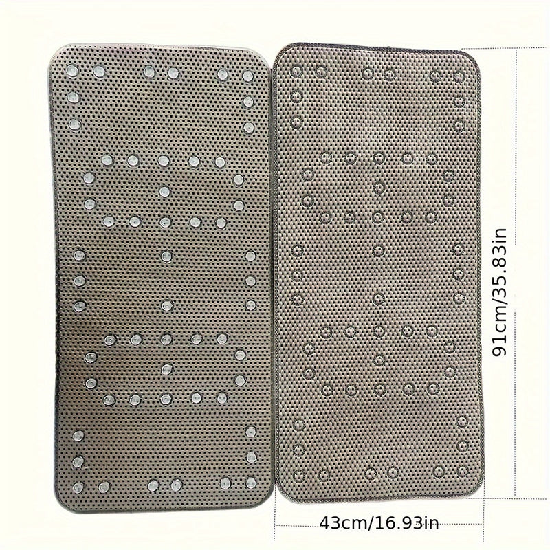 Tapete de baño antideslizante de PVC con ventosas para bañera y ducha - Cómodo tapete de bañera de espuma, fácil drenaje, diseño sin desbordamiento, apto para niños y adultos (1 unidad)