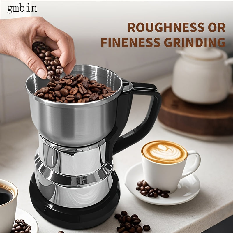 Moledora Eléctrica EANE - Molino de Acero Inoxidable Resistente con Motor de 12500 RPM para Molienda Rápida de Café, Granos y Especias - Compatible con Enchufe US 110V, Ideal para Baristas, Panaderías y Cocinas Domésticas, Diseño Duradero, Operación a Al