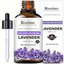 Aceite esencial de lavanda: 100% puro, ideal para masajes, baño, cuidado de la piel, rostro, cuerpo, uñas, cabello y pestañas