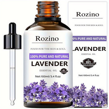 Aceite esencial de lavanda: 100% puro, ideal para masajes, baño, cuidado de la piel, rostro, cuerpo, uñas, cabello y pestañas
