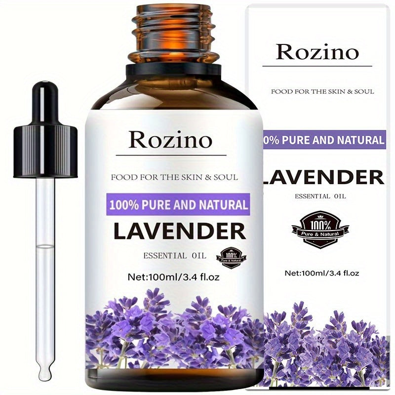 Aceite esencial de lavanda: 100% puro, ideal para masajes, baño, cuidado de la piel, rostro, cuerpo, uñas, cabello y pestañas