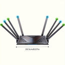 Ruta de red AX6000 de WAVLINK, doble banda Wi-Fi 6 - 2,5 Gbps WAN, 4 x 1000 Mbps LAN, modo de red de malla/ruta/point de acceso/repetidor, soporte para OpenVPN y WireGuard, control parental, QoS, 4 puertos de red de gigabit, doble banda 2,4 GHz y 5 GHz,
