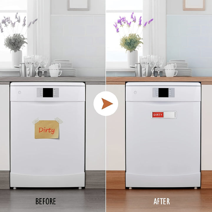 Imanes "Dirty" y "Clean para Lavavajillas (El Obturador Solo Cambia Cuando Lo Empujas) ¡Ideal para el hogar!