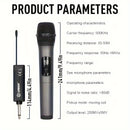 Sistema de micrófono inalámbrico LMBGM W-2, mano, carga USB, batería de litio, potencia nominal de 0,05 W, salida de 2,5 W/min, conector de 6,35 mm, con indicador de batería, para KTV en casa y actuaciones al aire libre.