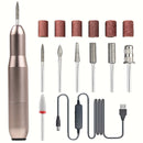 Kit de Taladro de Uñas Eléctrico Profesional, Taladro de Archivo de Uñas, Conjunto de Manicura y Pedicura, Conjunto de Archivo de Uñas para el Hogar y el Salón, Herramienta de Pulidor y Pulido de Uñas