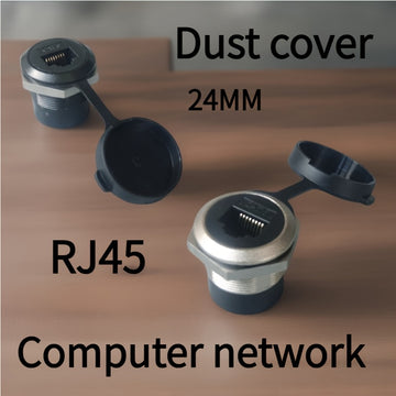 Juego de 2 o 5 Piezas de Conector Redondo con Cubierta Protectora RJ45 para Adaptador de Línea Eléctrica CAT.6, CAT.5E