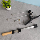 Afilar cuchillos con ángulo fijo profesional - Aleación de aluminio negro, sistema de afilado para cuchillos rectos y dentados, base antideslizante, operación manual, herramienta de cocina para afilar
