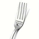 1pc "Te Amo Muchísimo" Tenedor de Acero Inoxidable Grabado - Pulido Espejo, Duradero y Apto para Lavavajillas - Regalo Romántico Ideal para Novio, Novia, Esposo, Esposa en Aniversario, Día de San Valentín, Cumpleaños, Navidad