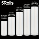 300cm*(28+25+20+15+12) Un conjunto de bolsas selladas al vacío con 5 tamaños no contiene Bisfenol A. La bolsa de vacío para alimentos se utiliza para el almacenamiento de alimentos, bolsas selladas al vacío, carne, frutas, verduras, harina y envasado de