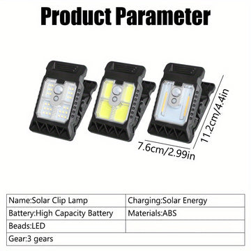 3 Piezas de Luz con Sensor de Movimiento, LED Solar con Múltiples Modos de Iluminación, Bombilla Cálida para Ambiente Acogedor, Adecuada para Jardín, Camping, Emergencias, Decoración de Paredes, Vallas y Terrazas