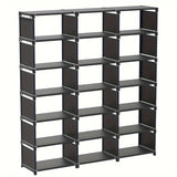 Organizador de Almacenamiento para Libros de Metal de 18 Cubos - Unidad de Estantería Rectangular Alta para Dormitorio, Sala de Estar, Oficina en Casa y Organización del Armario
