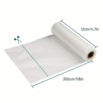 3 metros por rollo de bolsas para sellado al vacío - duraderas, libres de BPA, resistentes al desgarro, fáciles de cortar, adecuadas para cocina sous vide, preparación de comidas, almacenamiento de carne, etc., esencial en la cocina - material PE+PA, bla