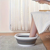 1pc Cubo Grande Plegable para Lavandería, Baño de Pies y Limpieza Facial - Cubeta de Plástico Resistente y Gruesa, Diseño Colapsable Ahorrador de Espacio, Portátil para Hogar, Viajes, Cocina o Baño - Regalo Ideal para Navidad/Halloween (Sin Necesidad de