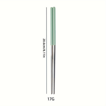 Palillos de Acero Inoxidable en Colores de Frutas Frescas y Macaron, Divididos para Comidas, Cocina de Hogar, Aleación Antideslizante y Antiescaldado, Un Palillo por Persona, Regalo del Día del Padre, Estudiantes, Oficina, Viajes al Aire Libre y Picnic