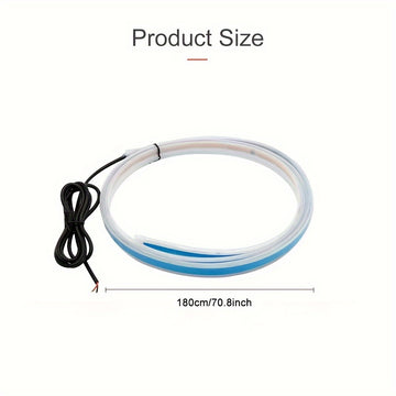 Luces LED para capó de auto, 12V 10W 180 cm/70.86 pulgadas, luces dinámicas decorativas para ambiente, actualiza tu vehículo