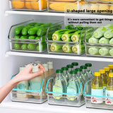 Juego de 9 Cajas Organizadoras Transparentes para Refrigerador con Gran Capacidad, Apilables y Diseño Abierto en Material PET – Multiusos para Frutas, Snacks, Cosméticos y Utensilios en Cajones de Cocina