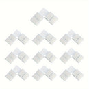 Conjunto de 5/10 piezas de Tiras LED sin Soldadura con Conector de Presión para Esquinas, Convertidor de Luz Monocromática Tipo Cinturón LT