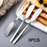 3/6/9pcs Espátula para Queso Duradera, Cuchillo de Mantequilla de Acero Inoxidable de Alta Calidad, Espátula para Mermelada de Frutas/Mantequilla de Maní/Condimentos Adecuada para Sándwiches/Bagels/Tostadas, Espátula para Mantequilla, Accesorios para Tab