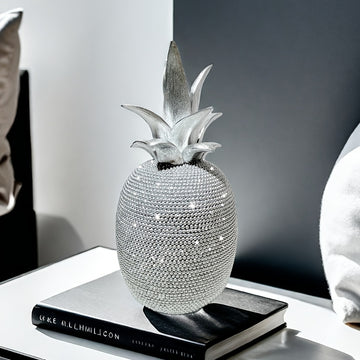 Elegante decoración de piña de resina 3D, estilo Art Deco, ideal para decoración de hogar y fiestas, regalo perfecto para Navidad, Día de San Valentín, Acción de Gracias, Día de la Madre, graduación - No se necesita electricidad, decoraciones de piña.