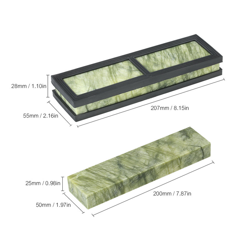 Piedra de Afilar Esmeralda de 10,000 Grano Premium con Soporte Antideslizante - Perfecta para Cuchillos y Herramientas de Cocina, Acabado de Pulido Fino