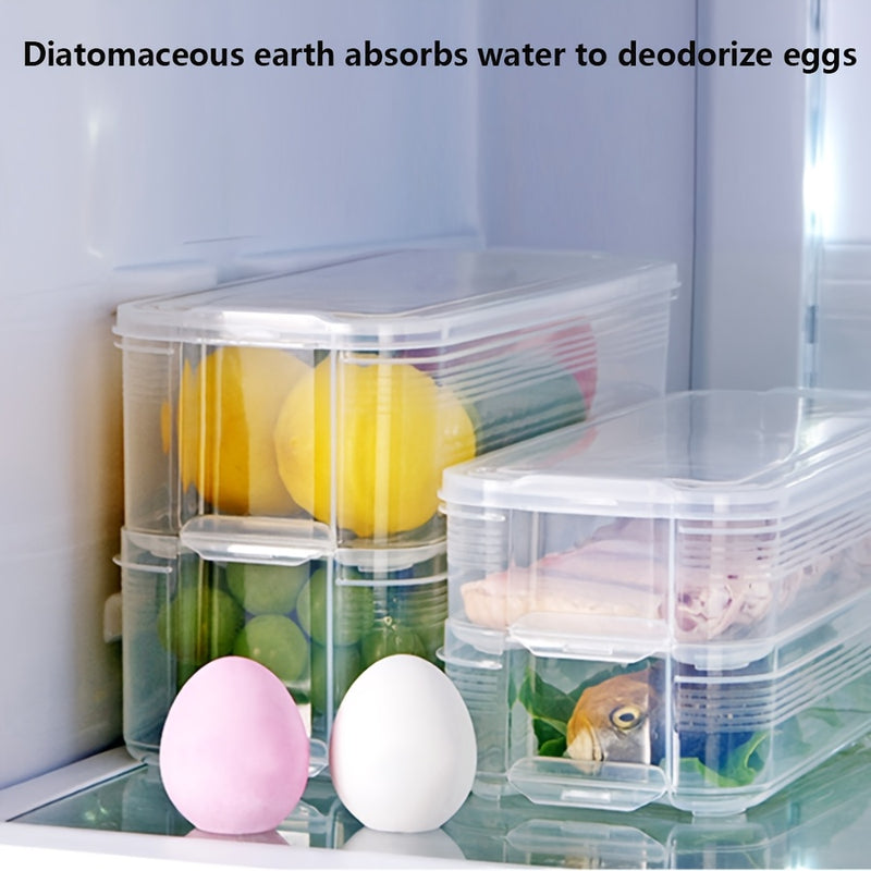 1pc Tierra de diatomeas Huevo absorbente de olores, Ambientador de cocina no eléctrico, Absorción de humedad y deshumidificación, Paquete individual
