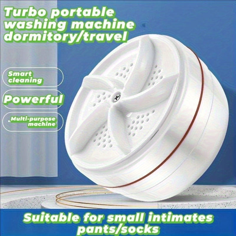 Mini Lavadora de Tecnología Soundwave - Lavadora Portátil Compacta con Limpieza Turbo, Máquina de Lavado USB para Dormitorio, Apartamento, Viajes y Hogar - Lavado Rápido para Prendas Delicadas, Ropa Interior y Cargas Pequeñas - Sin Batería Necesaria, Ese