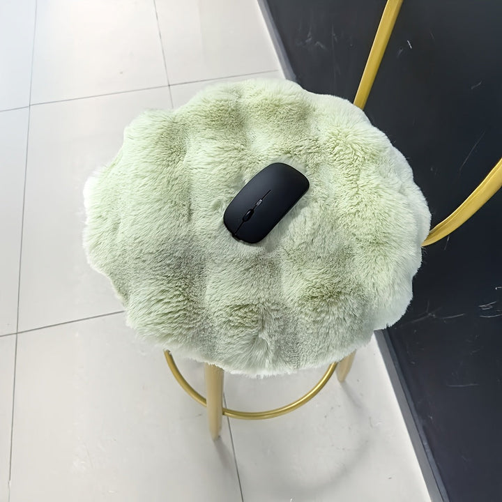 Alfombra Pequeña de Peluche Francesa, Suave y Cómoda para Invierno con Decoración Navideña Adecuada para Tapetes de Silla y Más