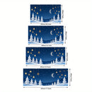 Lámpara de puerta 2D, 1 pieza, árbol de Navidad festivo y bola de luna, puerta - Poliéster duradero, no necesita electricidad, perfecto para decoración navideña, regreso a la escuela, fiestas hawaianas y de Halloween, uso interior/exterior, decoraciones
