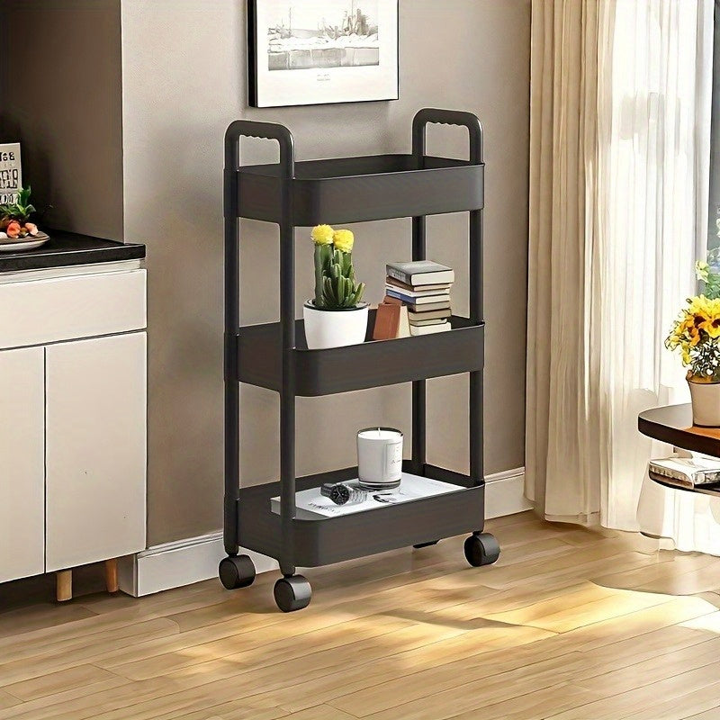 Carrito organizador giratorio de varias capas con ruedas - Organizador de plástico resistente para ropa interior, calcetines y accesorios, gran capacidad de carga, ideal para dormitorio, cocina y camping, organizador de dormitorio | Organizador de varias