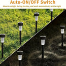 10 Luces Solares para Jardín - Iluminación Exterior Eficiente con Sensor de Luz, Ideal para Jardines, Villas, Caminos, Céspedes, Patios y Aceras