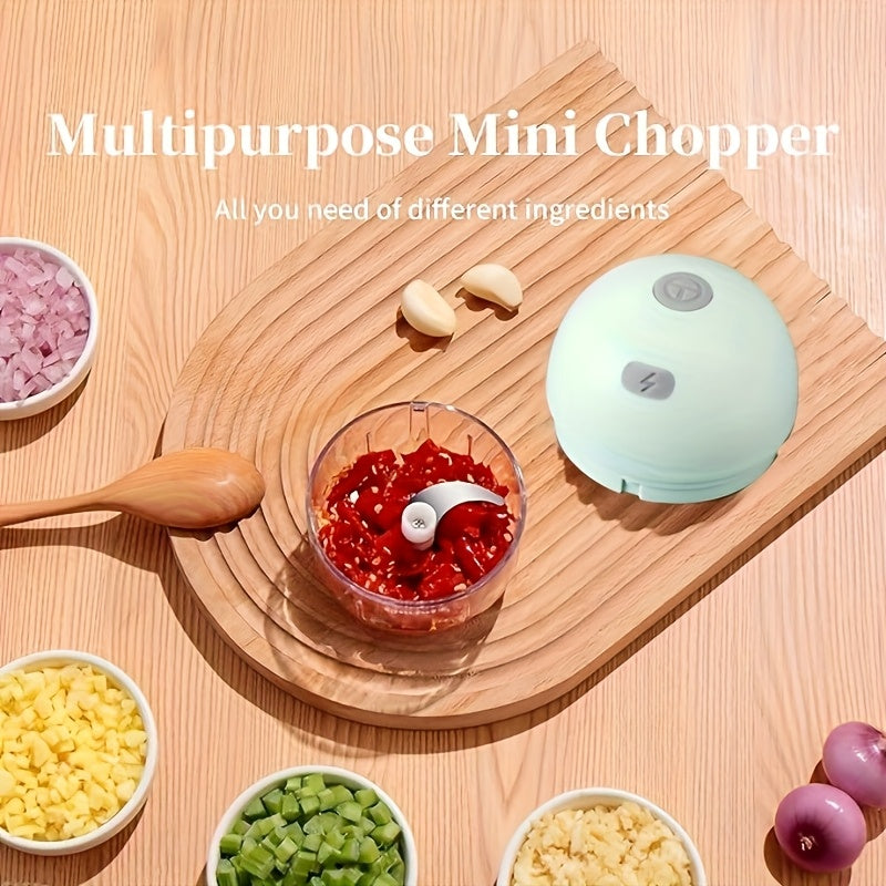 Molino de ajo eléctrico mini, 250 ml, molino de alimentos, USB, molino de verduras, molino de cebolla, procesador de alimentos portátil pequeño, ajo, jengibre, chile, verduras