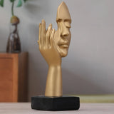 Escultura de resina abstracta para rostro, 1 pieza - Decoración versátil para interiores y exteriores