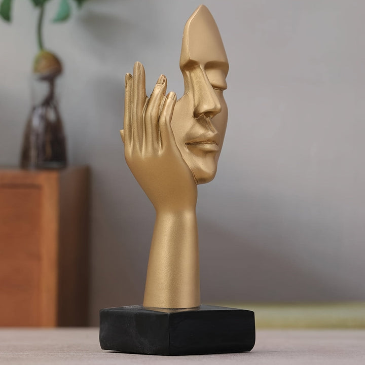 Escultura de resina abstracta para rostro, 1 pieza - Decoración versátil para interiores y exteriores