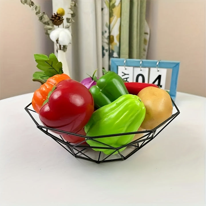 Conjunto de 12 piezas de frutas y verduras realistas, adecuado para decoración del hogar - incluyendo tomates, pepinos, pimientos, etc. - perfecto para exhibir en mesas de comedor, armarios y restaurantes