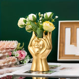 Jarrón de Resina con Cara Chic - Decoración Versátil para el Hogar y la Oficina para Sala de Estar, Estudio o Escritorio | Perfecto para Halloween, Navidad, Pascua, Acción de Gracias