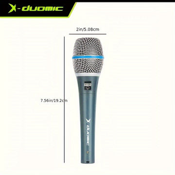 [3 micrófonos X-Duomic BT87A] 3 micrófonos dinámicos profesionales X-Duomic BT87A, ideal para presentaciones en vivo, karaoke y transmisiones