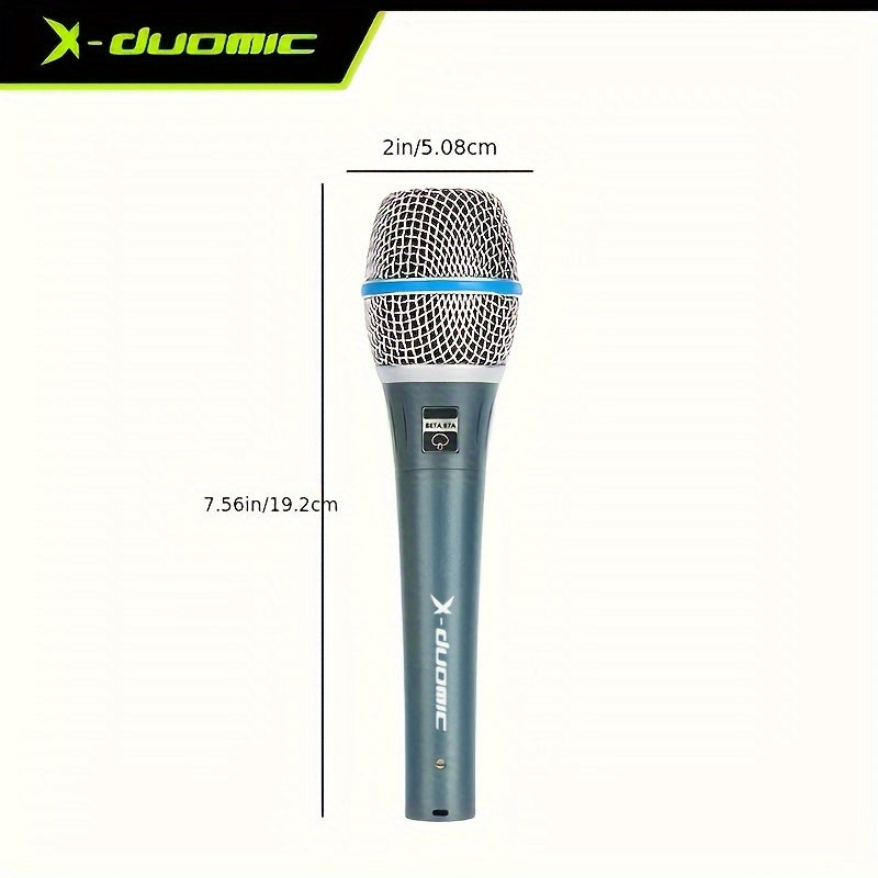 [3 micrófonos X-Duomic BT87A] 3 micrófonos dinámicos profesionales X-Duomic BT87A, ideal para presentaciones en vivo, karaoke y transmisiones